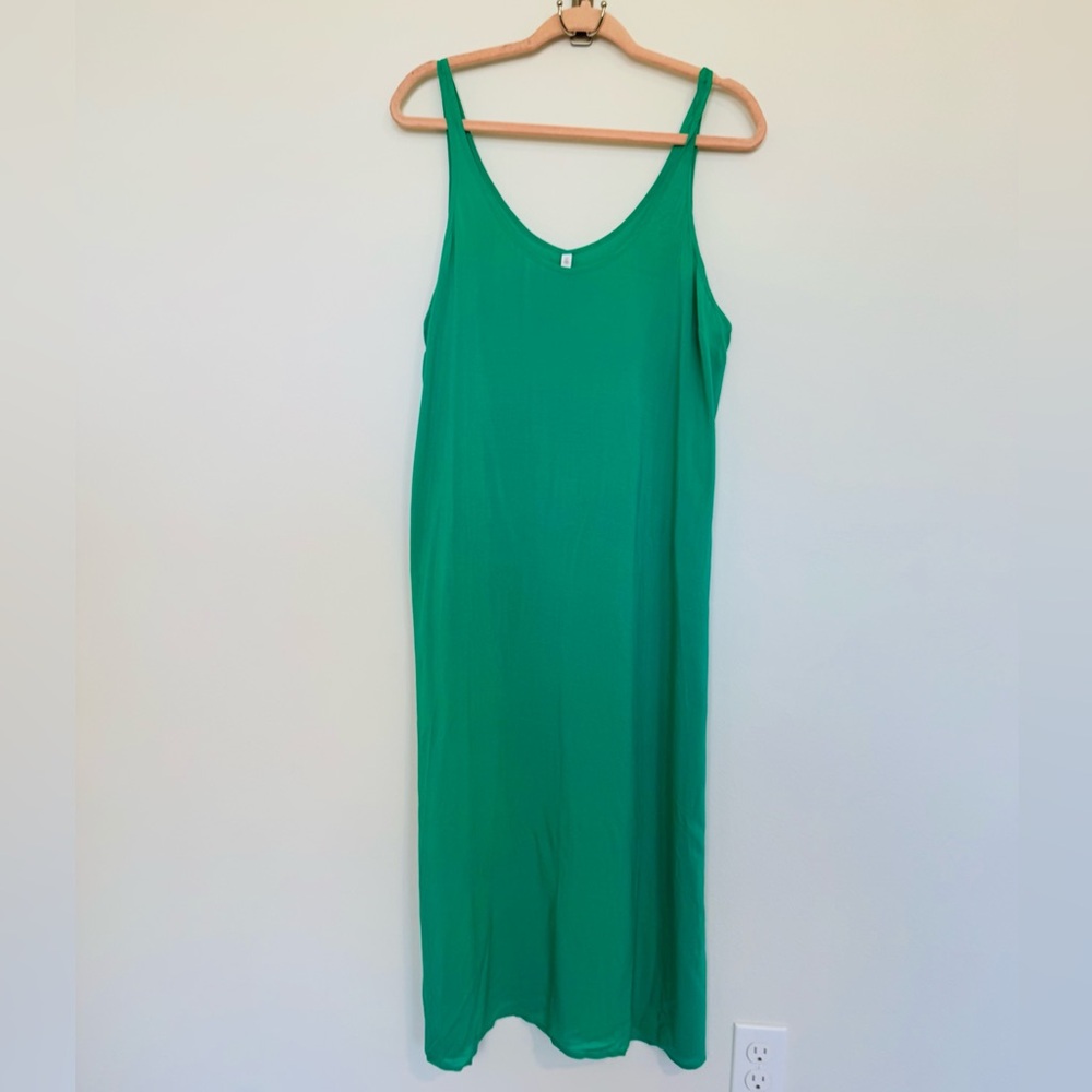 & Other Stories Fluid-Fit Wide Sleeve Organic Silk Maxi Dress - Picture 12 of 13
